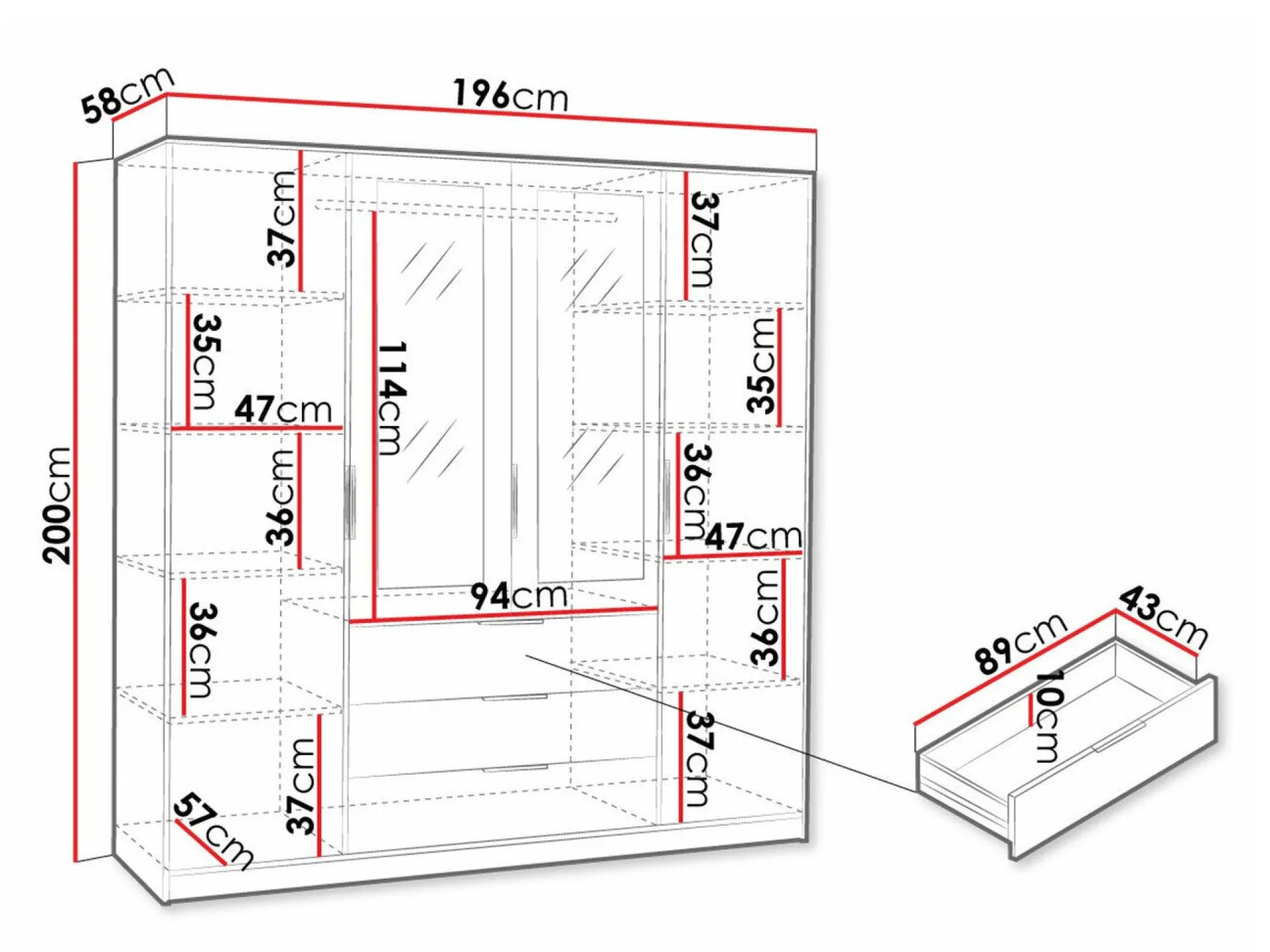Garderobeskab Ophdome 105
