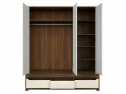 Garderobeskab Ophevaru 114 (Glossy cream + April egetræ)