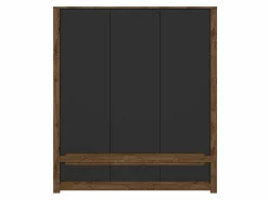 Garderobeskab Ophevaru 119 (Mat sort + April egetræ)