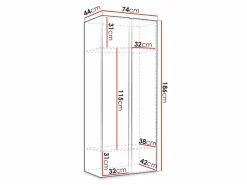 Garderobeskab Pinis (Hvid)