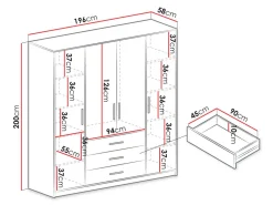 Garderobeskab Rosa I (Lilla)