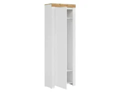 Garderobeskab Sonsoru 117 (Hvid + Glansfuld hvid + Wotan eg)