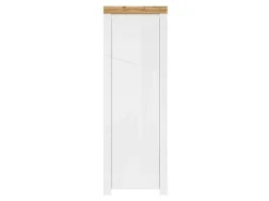 Garderobeskab Sonsoru 117 (Hvid + Glansfuld hvid + Wotan eg)