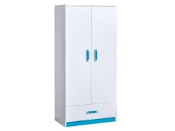 Garderobeskab Sorviru 103 (Hvid + Turkis)