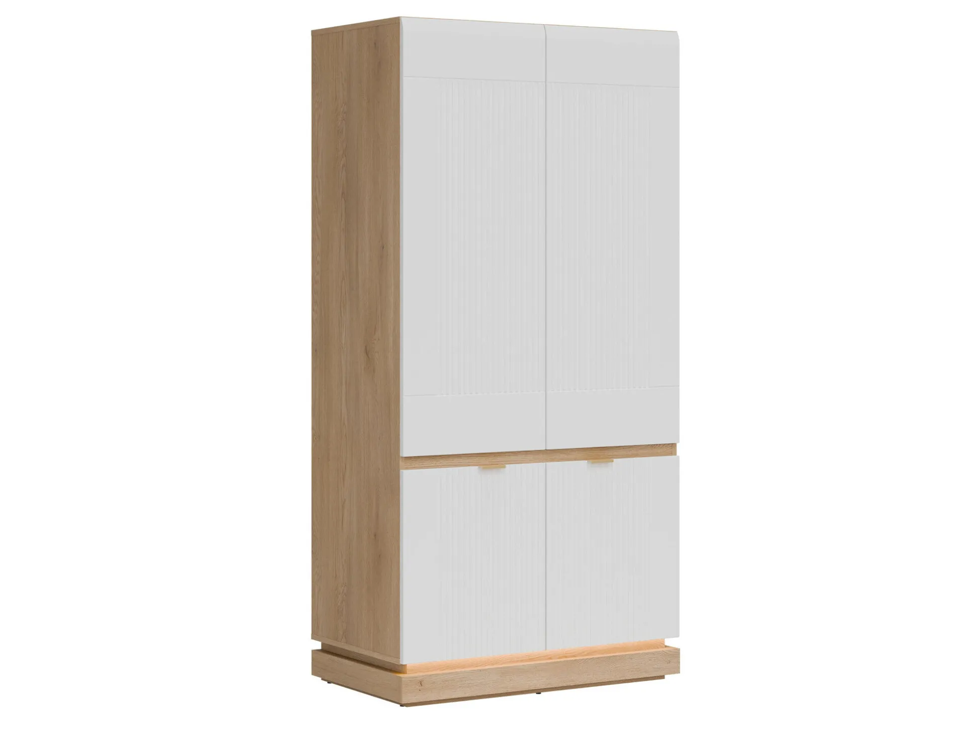 Garderobeskab Teselbu 113 (Hvid + Egetræ)