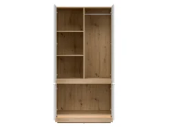 Garderobeskab Teselbu 113 (Hvid + Egetræ)