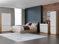 Garderobeskab Teselbu 113 (Hvid + Egetræ)