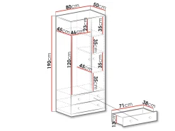 Garderobeskab Tesmonu 102