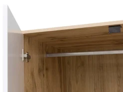 Garderobeskab Tivetra 111 (Wotan eg + Glansfuld hvid)