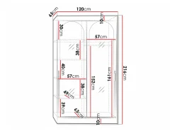 Garderobeskab Toledo 130 (Hvid)