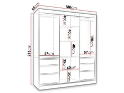 Garderobeskab Toledo 120 (Hvid)