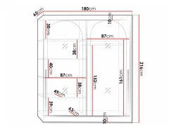 Garderobeskab Toledo 132 (Kashmir)