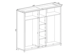 Garderobeskab Tolnue 116 (Mørkegrøn + Lefkas eg)