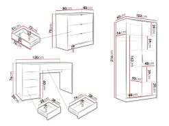 Hjemmekontorsæt Comfivo Papilio IV (Hvid)