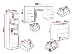 Hjemmekontorsæt Comfivo Papilio VI (Beige)