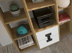 Hjemmekontorsæt Florevi 104 (Mat hvid + Artisan eg)