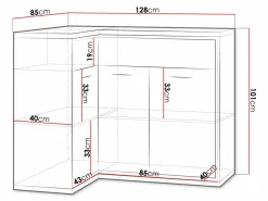 Hjørne kommode Etrmoni 121 (Lyst træ)