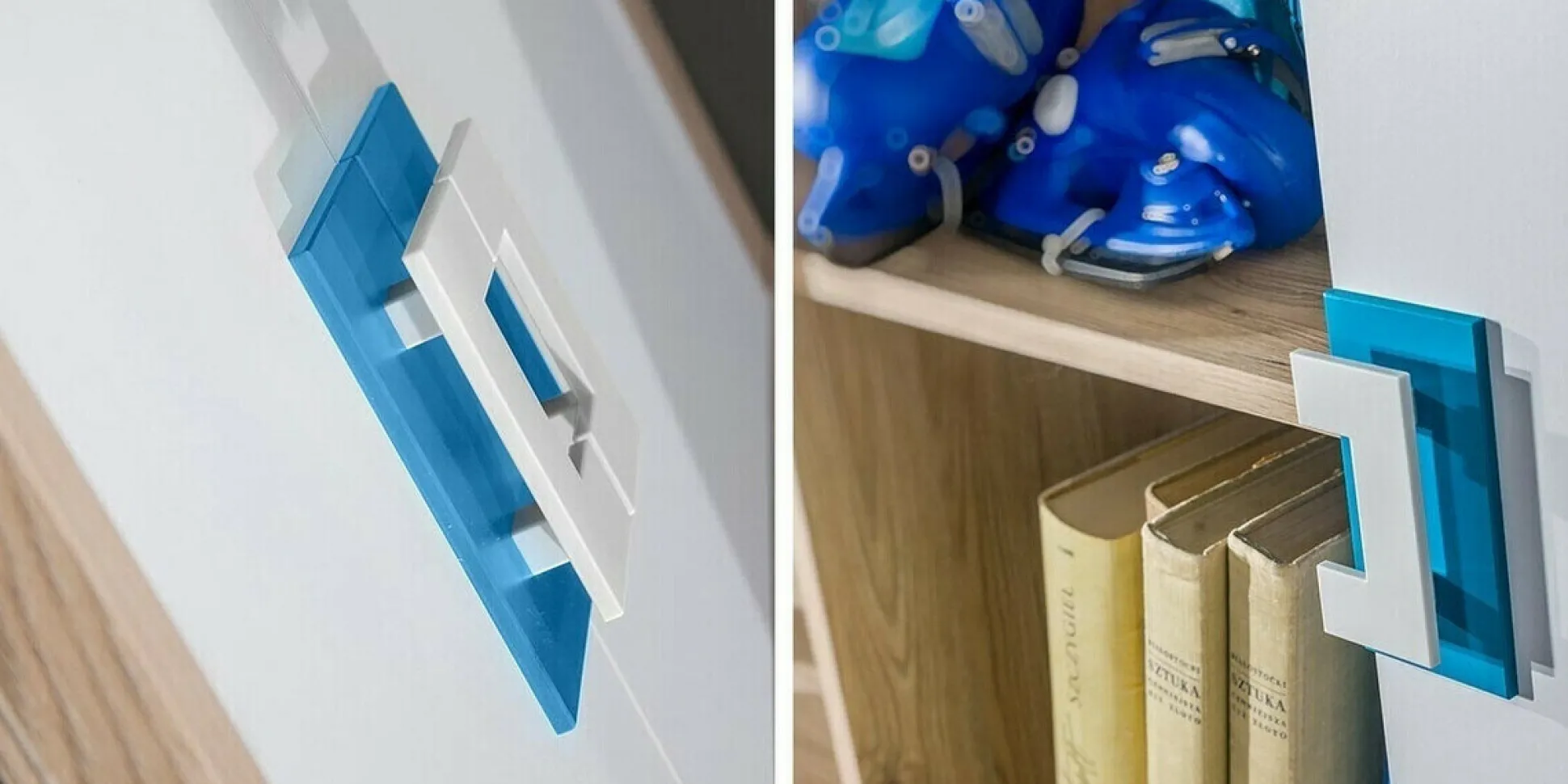 Hjørnegarderob Balvire 103 (Lys eg + Hvid + Lyserød)