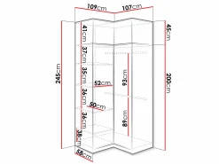 Hjørnegarderob Lombala 112
