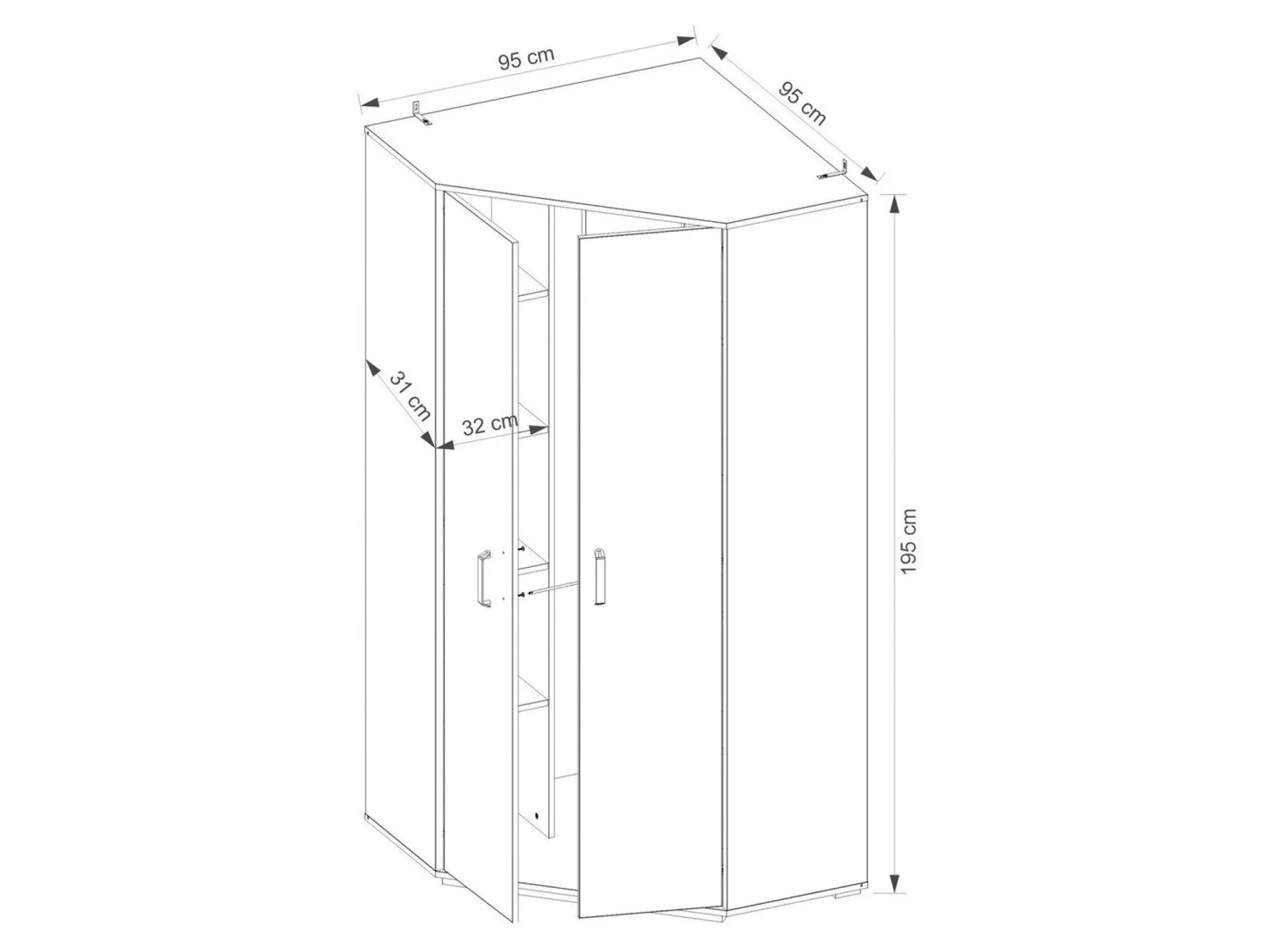 Hjørnegarderob Orlveno 119