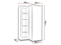 Hjørnegarderob Serfeno 111 (Ask)