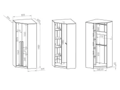 Hjørnegarderob Tivruve 101