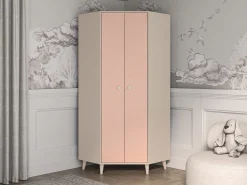 Hjørnegarderob Tortoli 100 (Lyserød)