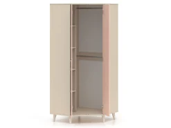 Hjørnegarderob Tortoli 100 (Lyserød)