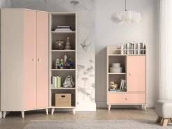 Hjørnegarderob Tortoli 100 (Lyserød)