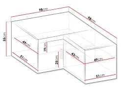 Hjørneskab Novduni 118 (Egetræ)