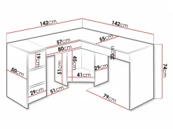 Hjørneskrivebord Comfivo Insuler