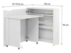 Hjørneskrivebord Concept Pro Lenart Levfere 156 (Grå)