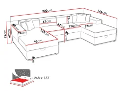 Hjørnesofa Clovis 115 (Poso 02)