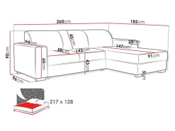 Hjørnesofa Columbus 186 (Crown 2)
