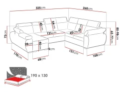 Hjørnesofa Columbus 134 (Kronos 22)