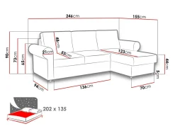 Hjørnesofa Columbus 131 (Kronos 02)