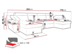 Hjørnesofa Columbus 253 (Lumo 55)
