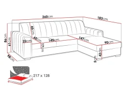 Hjørnesofa Columbus 166 (Manila 02)