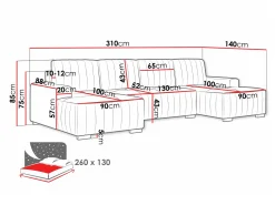 Hjørnesofa Columbus 232 (Manila 21)
