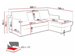Hjørnesofa Columbus 208 (Neve 16)
