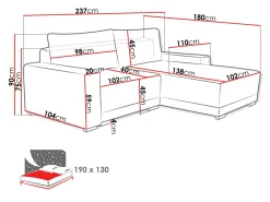 Hjørnesofa Columbus 204 (Tilia 86)