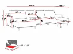 Hjørnesofa Columbus 223 (Velo 621)