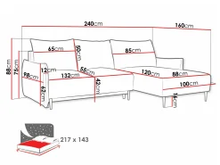 Hjørnesofa Columbus 224 (Velo 623)
