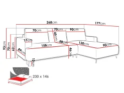 Hjørnesofa ComfiDream Lyraion (Castel 15)