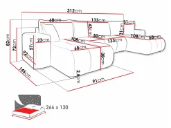 Hjørnesofa Comfivo Laurus II (Velo 623)