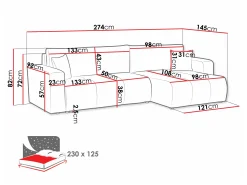 Hjørnesofa Comfivo Laurus I (Velo 621)