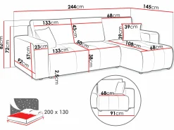 Hjørnesofa Comfivo Laurus (Velo 627)