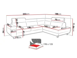 Hjørnesofa Comfivo Liberta (Lux 05 + Lux 06)