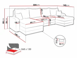 Hjørnesofa Comfivo Melissa III (Manila 18 + Manila 16)