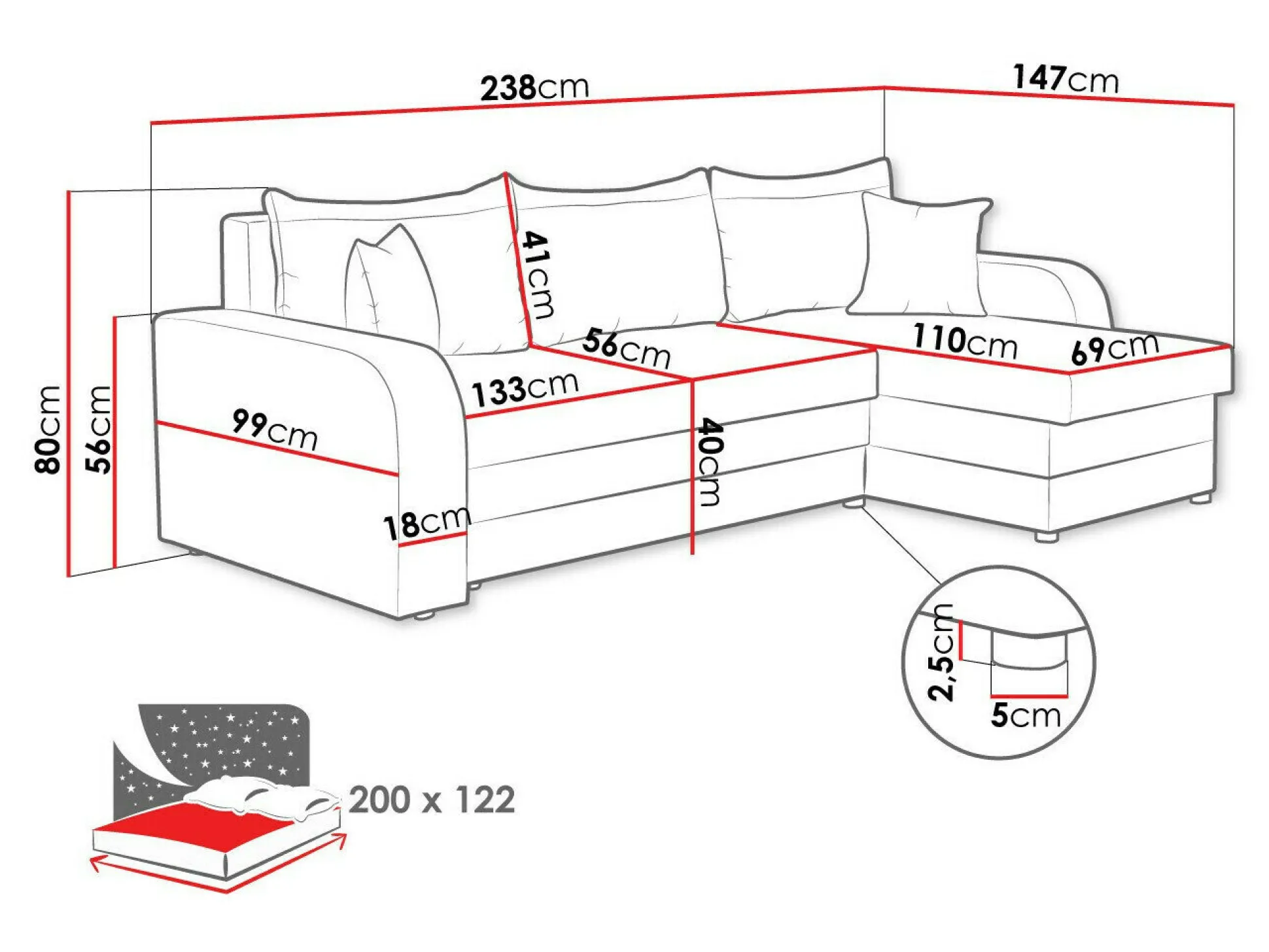 Hjørnesofa Comfivo Melissa I (Poso 110)